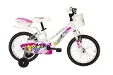 bici bambina Love 16" colore bianca e rosa