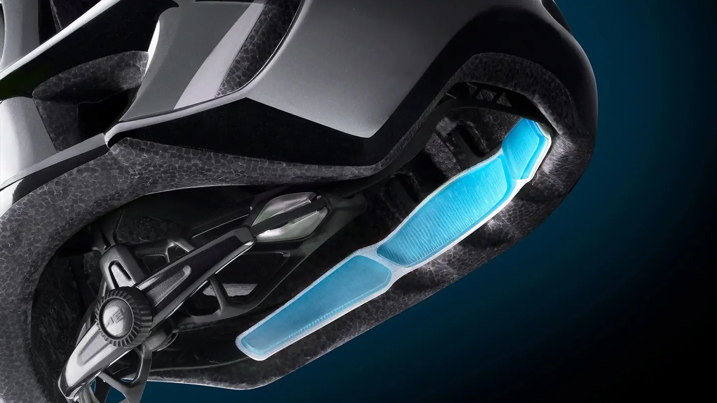 casco imbottitura gel