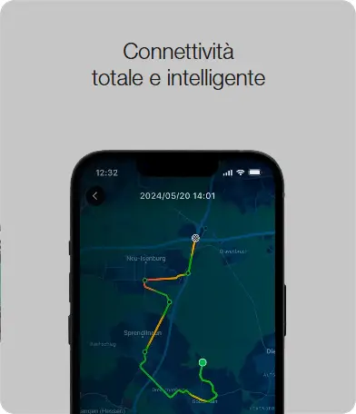 e-bike connesso con il cell